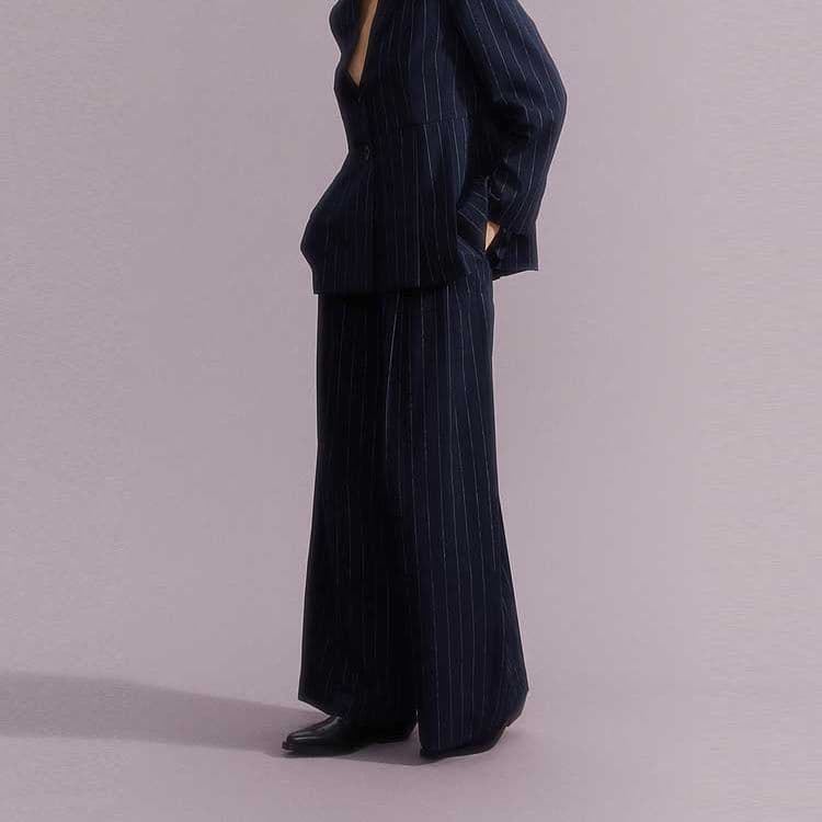 H&M Suit Trousers Blue