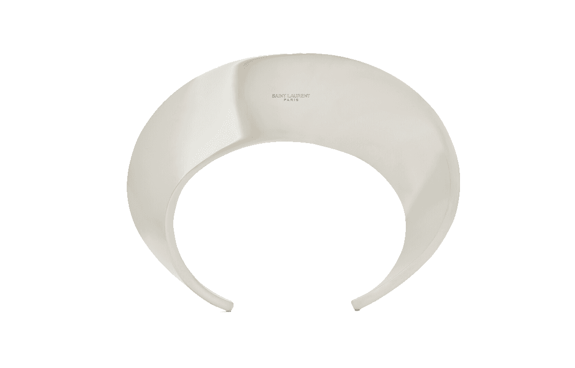 SAINT LAURENT Brass Bangles Silver