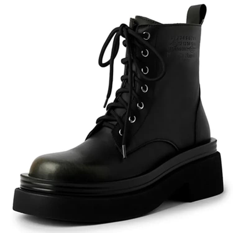 Rongcheng Shoe King Short Martin Boot 6cm Black