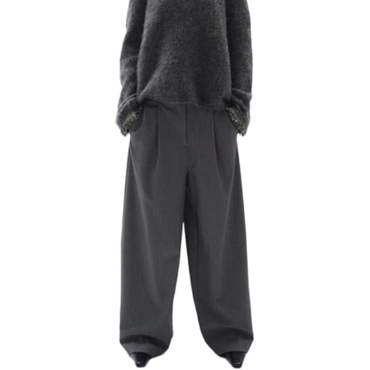 H&M Suit Trouser Mixed Dark Gray