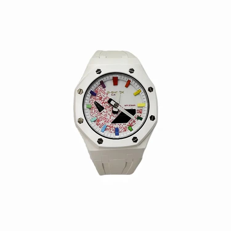 CASIO GA2100 Collection Quartz Movement Watch White Dial Белый