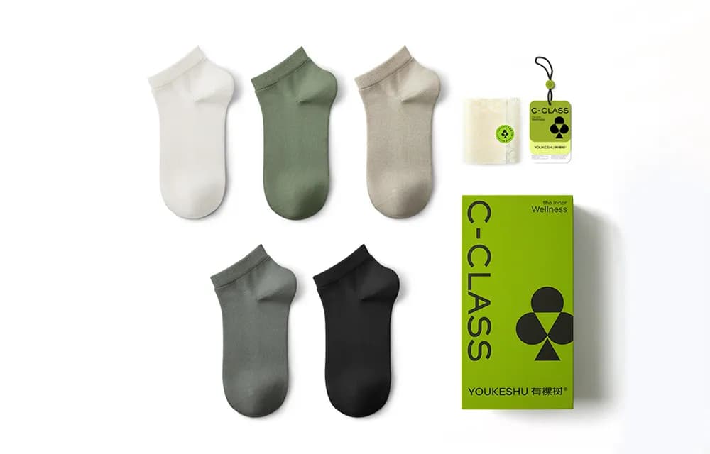 YOUKESHU Gift Box 5 Pack 5 Pack (Raw White+Pine Green+Warm Lime+Silent Gray+Twilight Black)