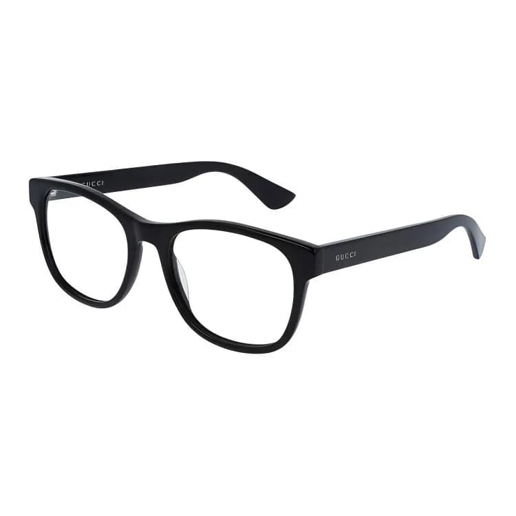 GUCCI Acetate Irregular Shape Eyeglass Frames Black BlackBox/Dust Bag Random Shipment