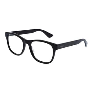 GUCCI Acetate Irregular Shape Eyeglass Frames Black