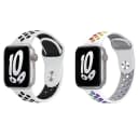 Apple silicone strap black and white * white rainbow