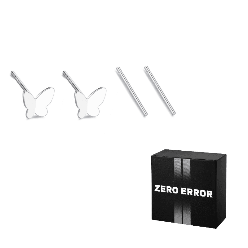 2 pairs small butterfly + 11mm ear sticks