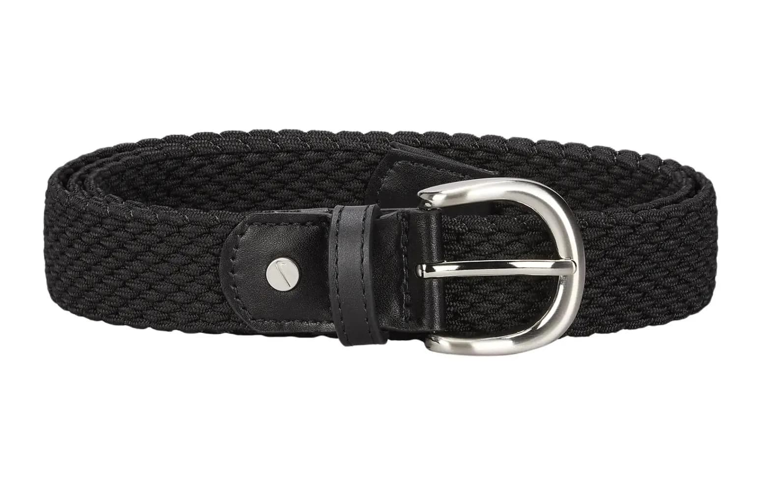 Nike Solid Stretch Woven Golf Belt Black