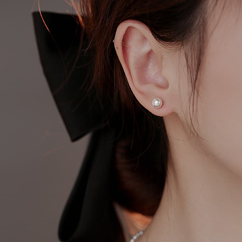 DAN DREAM Faux Pearl Hoop Earrings Girlfriend Love Confession Love Bestie Gift Box Set