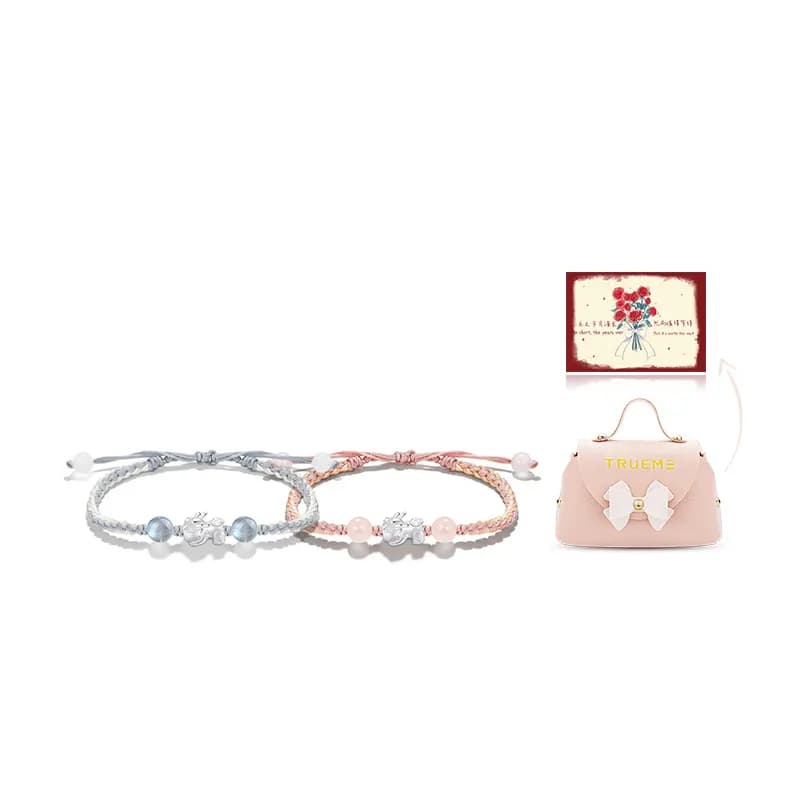 TRUE ME 999 Fine Silver Bracelets Chinese Auspicious Animal Bracelet Couple's (1 Pair)+[Sweet Box]