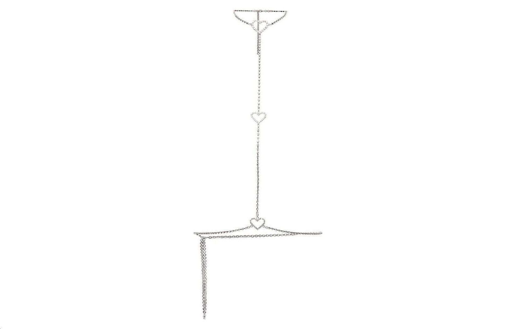 Alessandra Rich Crystal Heart Body Harness
