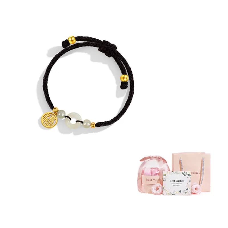Fu brand peace clasp bracelet (black)