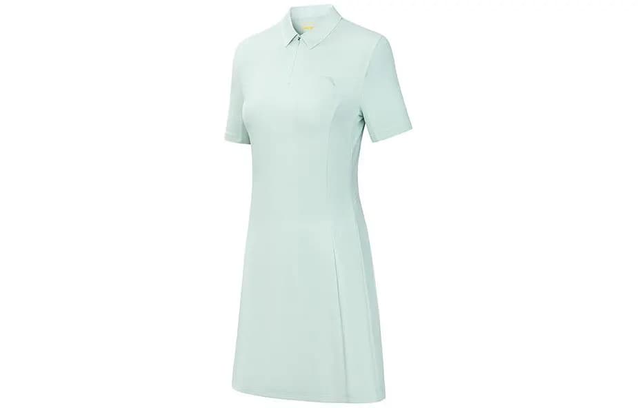 Anta Comprehensive Collection Sports Lifestyle Collection Short Sleeved Dress Wuzhi Aqua Green Water Green