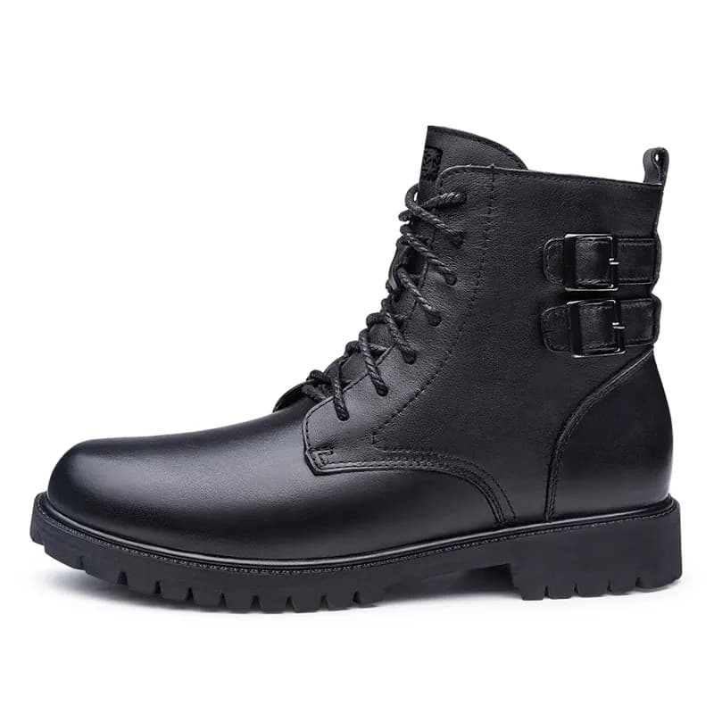 Mulinsen Short Martin Boot Black Black[Leather Shoe Size: 41 = Size 40 in This Model]