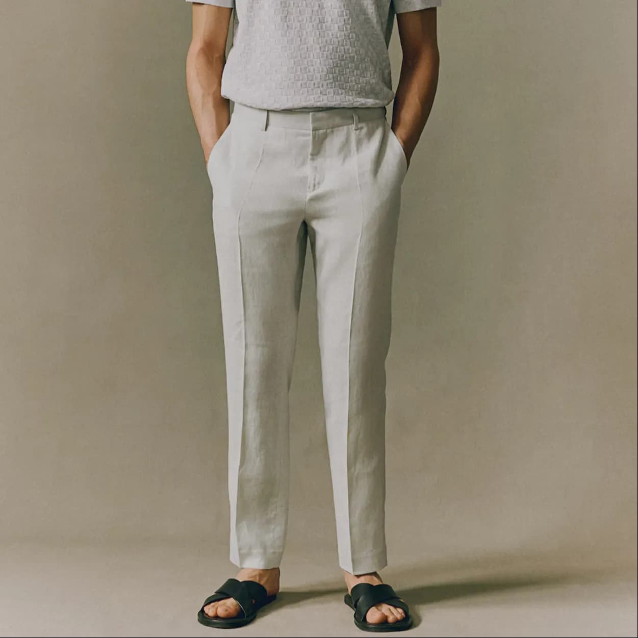 H&M Suit Trouser Light Gray