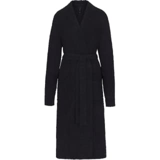 Skims Cozy Knit Short Robe Onyx