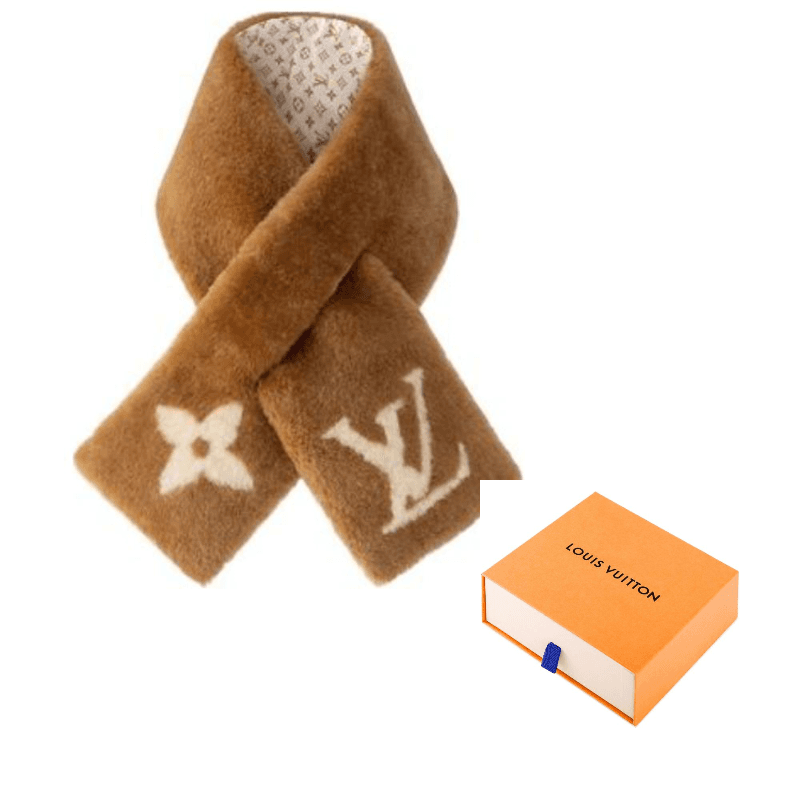 LOUIS VUITTON Shearling Knit Brown Brown
