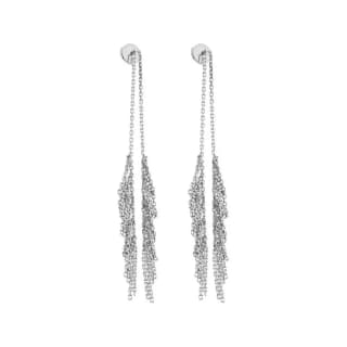 Redline White Gold Drop Earrings Silver