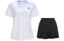 Tops Purple+Short Skirts Black