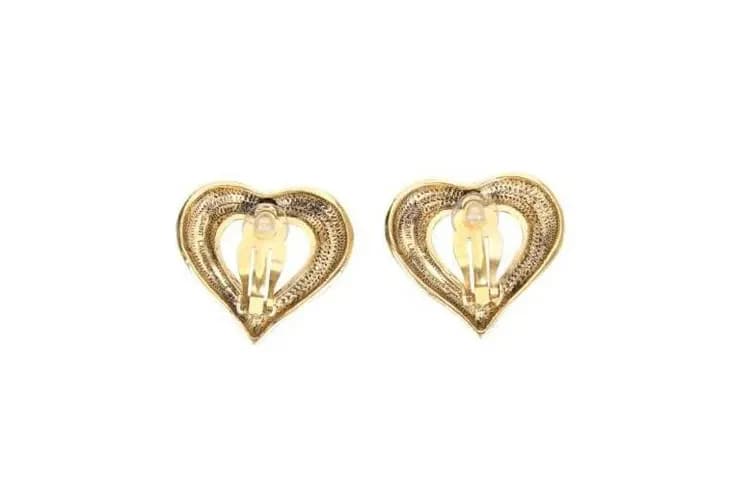 SAINT LAURENT Brass ClipOn Earrings Gold