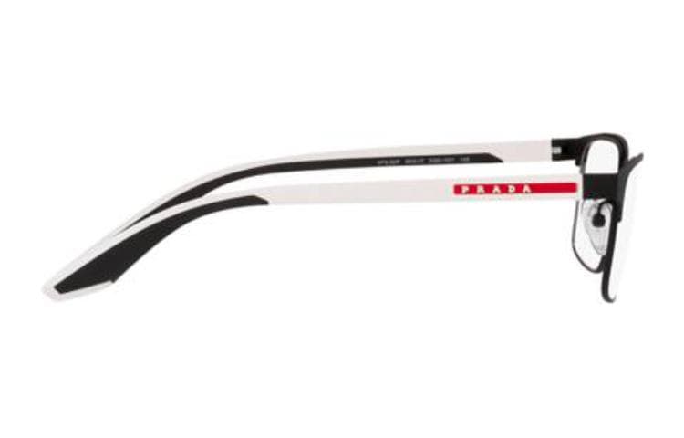 PRADA Acetate Titanium Irregular Shape Eyeglass Frames White