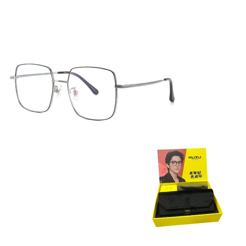 Black Frame | Gunmetal GrayC22 with 0° AntiBlue Light Plano Lens