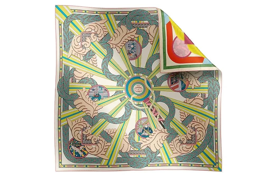 HERMES Silk Green Green