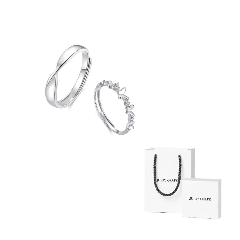 Butterfly Love Couple Rings