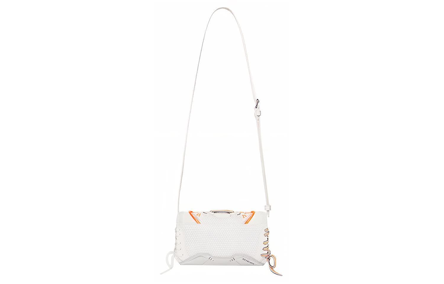 Balenciaga Cow Cell Phone Pouch Regular White Orange