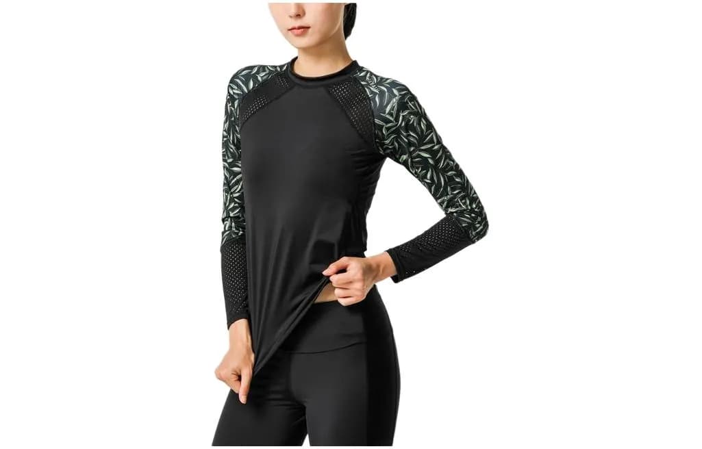 DECATHLON Two Piece Swimsuit Black Black