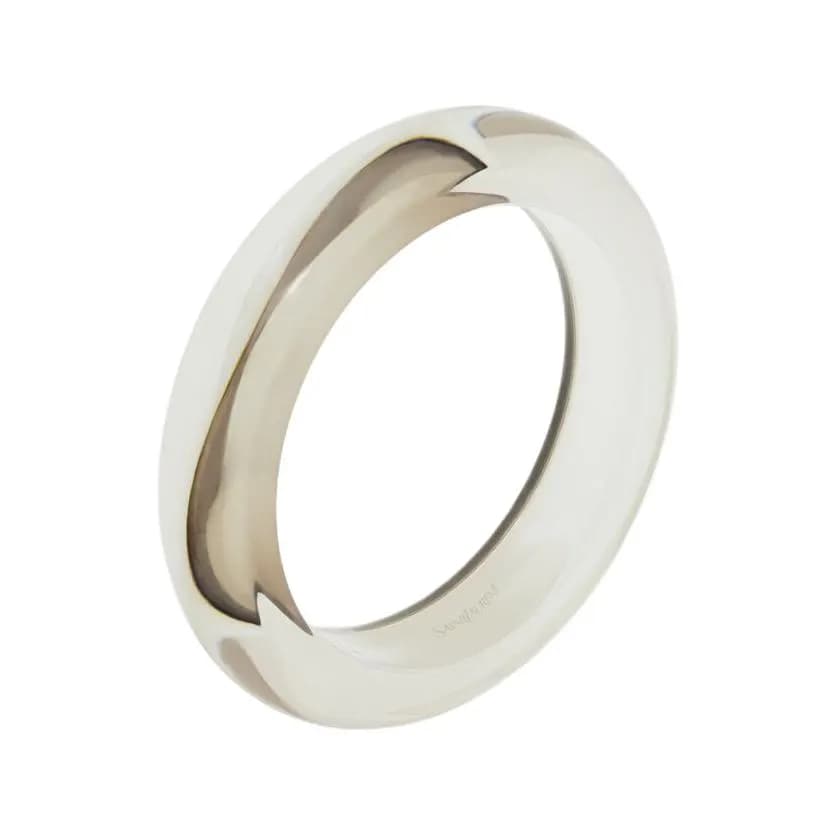 SAINT LAURENT Resin Bangles White White
