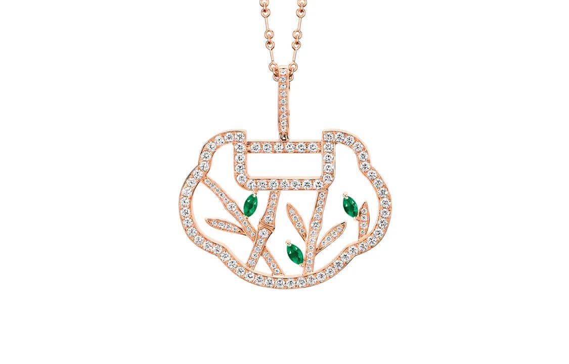 Qeelin 18K Rose Gold Diamonds Pendants Rose Gold Rose Gold