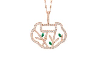 Qeelin 18K Rose Gold Diamonds Pendants Rose Gold