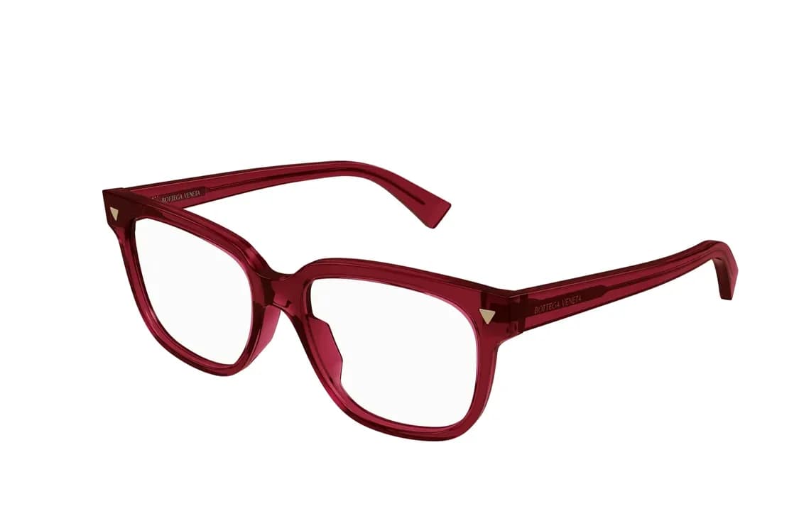 Bottega Veneta Acetate Aviator Eyeglass Frames Red Red