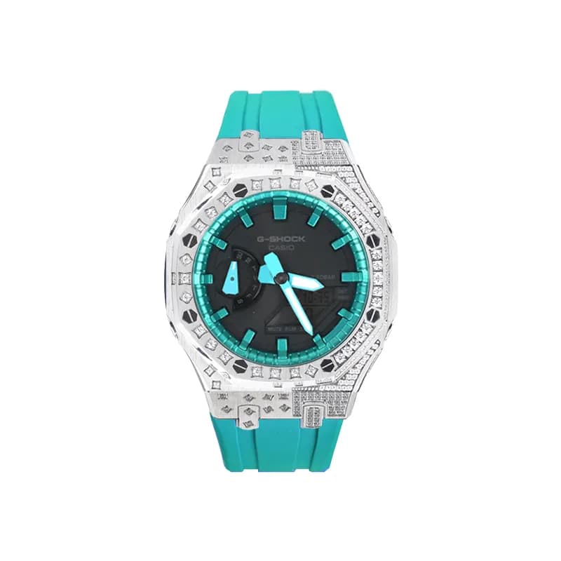 CASIO Custom Collection Quartz Movement Watch Black Dial ЗелёныйСеребристыйСиний