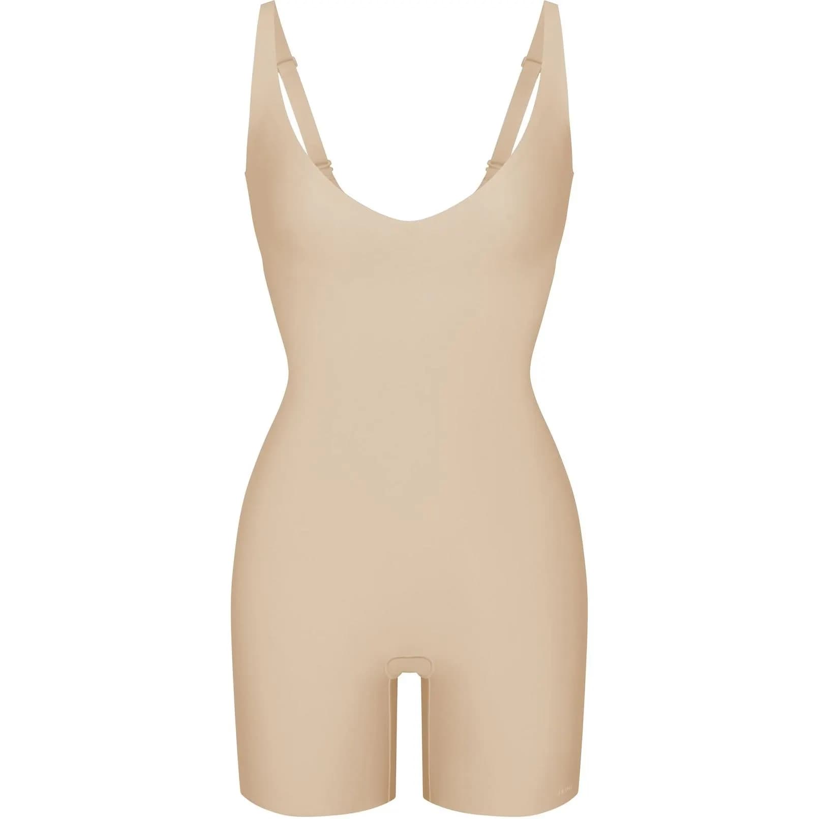 SKIMS FW24 BODY CORE SCULPT PLUNGE MID THIGH BODYSUIT Shapewear SAND/Sand SAND/Sand