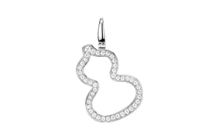 Qeelin Wulu 18K White Gold Diamond Pendants