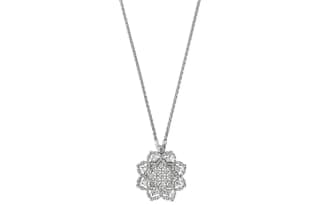 BUCCELLATI White Gold Diamond Necklaces Silver