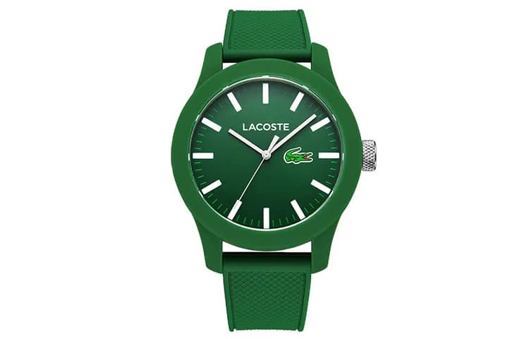 LACOSTE 12.12 Wrist Quartz Movement Resin Strap Green Dial 30m Water
