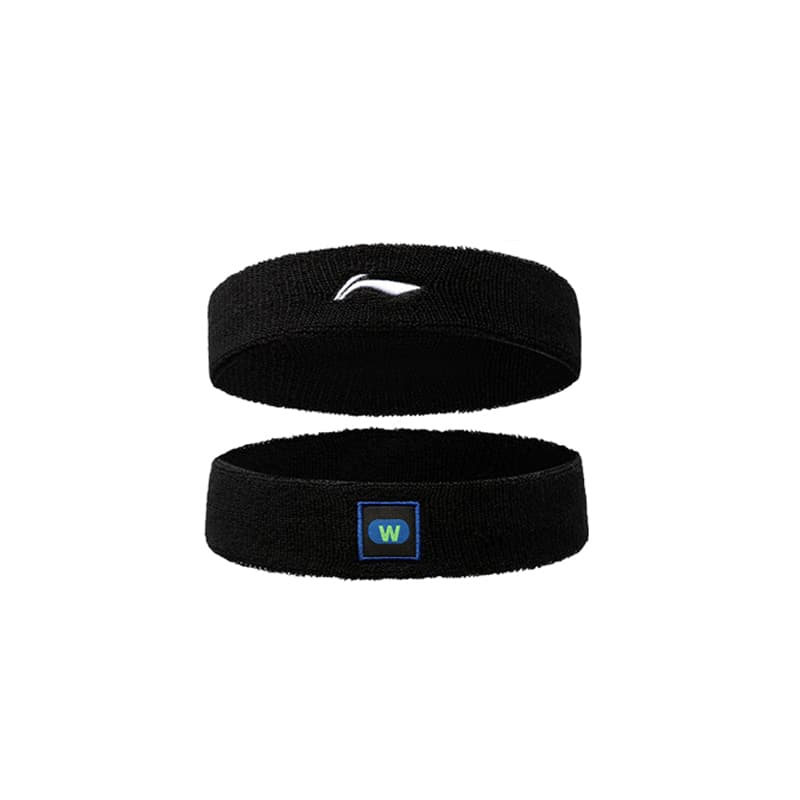 Li Ning Cotton, Polyester, Elastane Hair Bands Black (Collaboration with Wang Manyu)