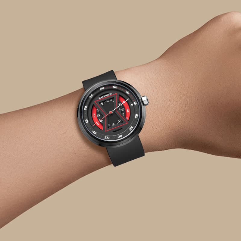 MARVEL Hero Collection Quartz Movement Silicone Strap Watch Black Dial