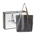 Dark Blue Plaid Bag