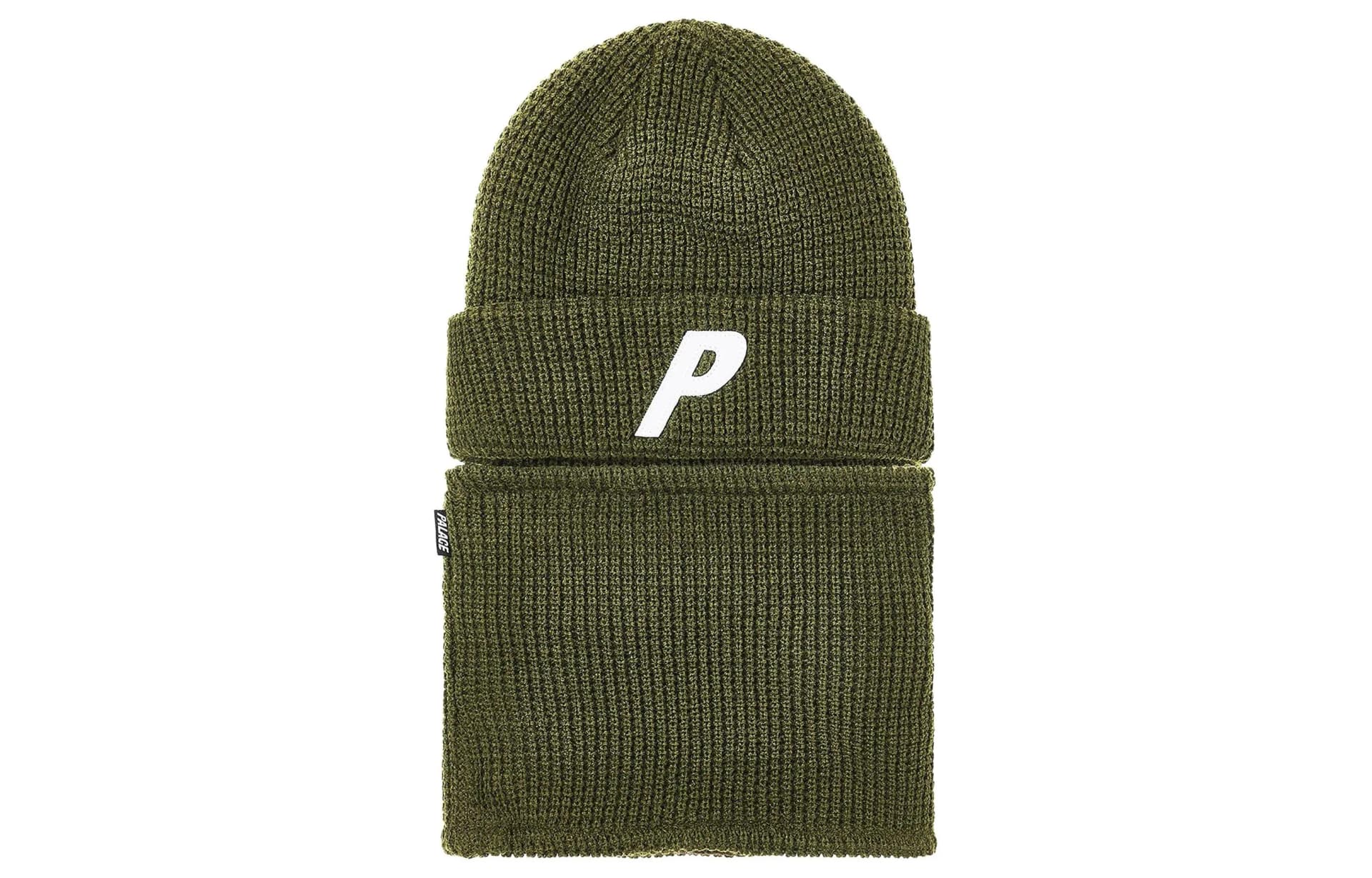 PALACE Zip Off Facewarmer P Beanie Dark Green
