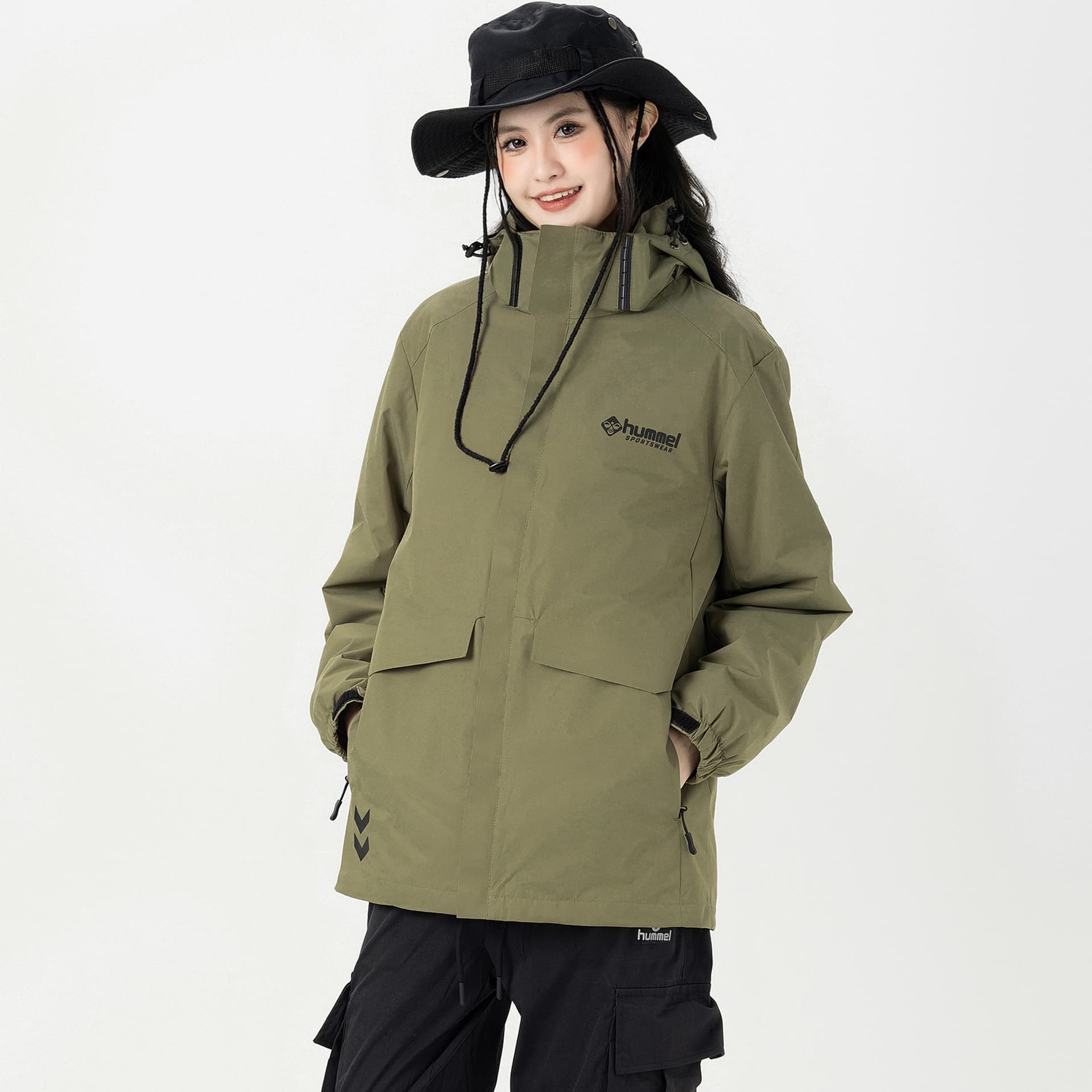 Hummel Jackets Detachable Hood Moderate Wind Shell