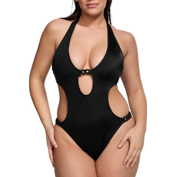 Victoria's Secret PINK ChainLink CutOut Monokini OnePiece Swimsuit / B Onepiece Swimsuit Black