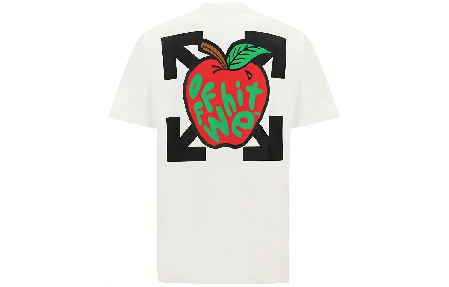 OFF WHITE Apple Arrow Print T shirt White