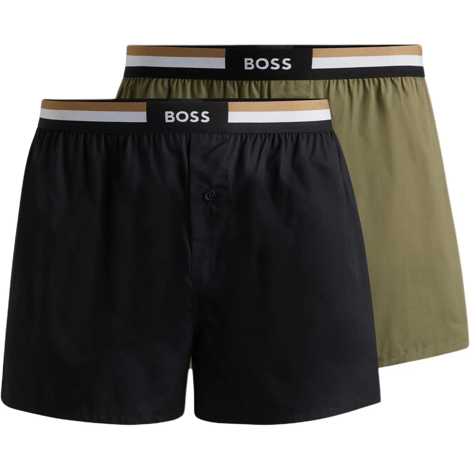 HUGO BOSS FW24 Pajama 2 Pack 2 Pack (Khaki+Black)