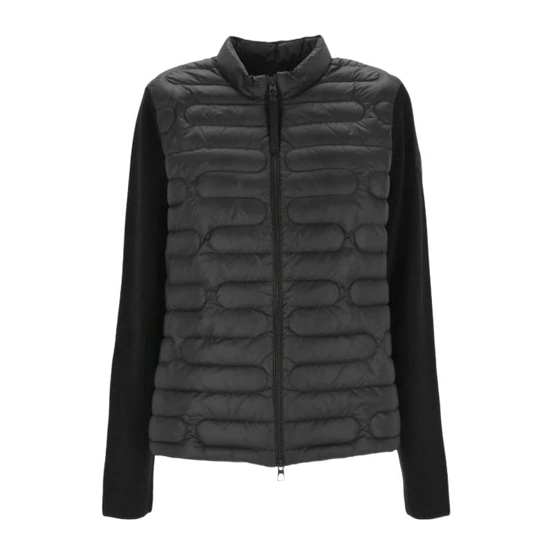 Moncler Logopatch Quiltedpanel Jacket Black