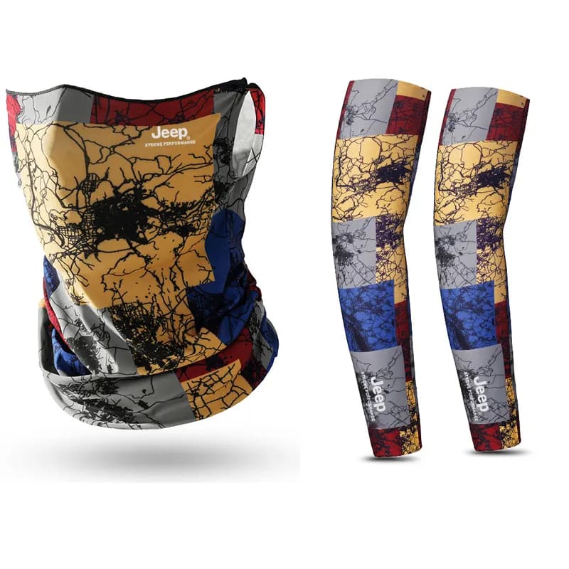 Jeep Polyester Sun Protection Masks Face mask + ice sleeve set