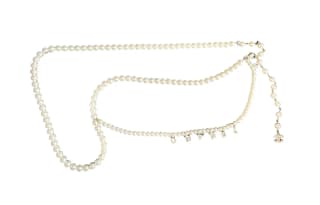 CHANEL DoubleLayer Decoration Waist Chains White