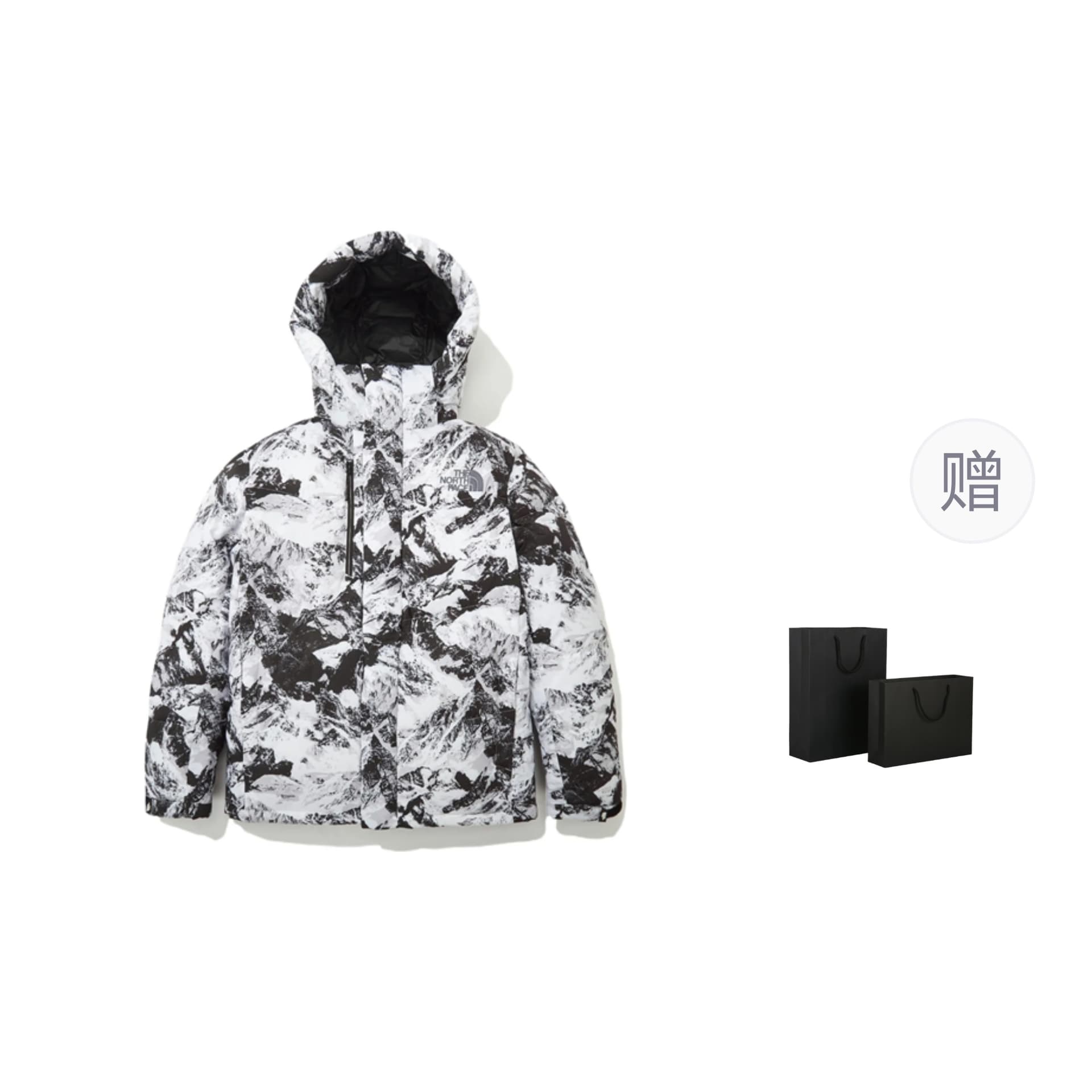 THE NORTH FACE Down Jackets & Men Mountain White With Free Shopping Bag Mountain White (with Free Shopping Bag)